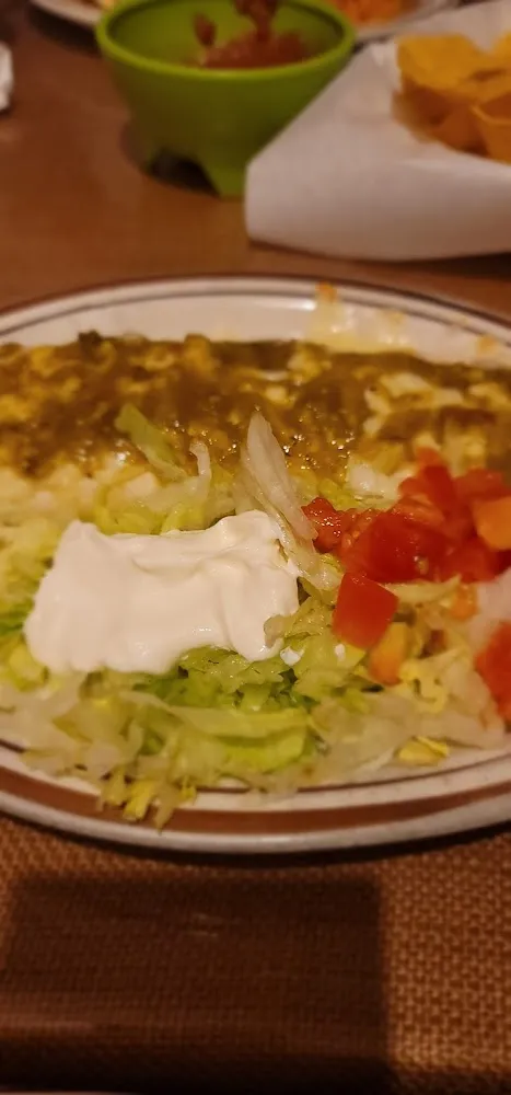 Chicken Burrito Grande with Green Sauce